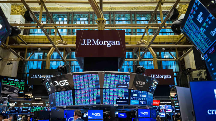 J.P. Morgan na Bolsa de Valores de Nova York em 10 de fevereiro de 2025. (Foto: NYSE)