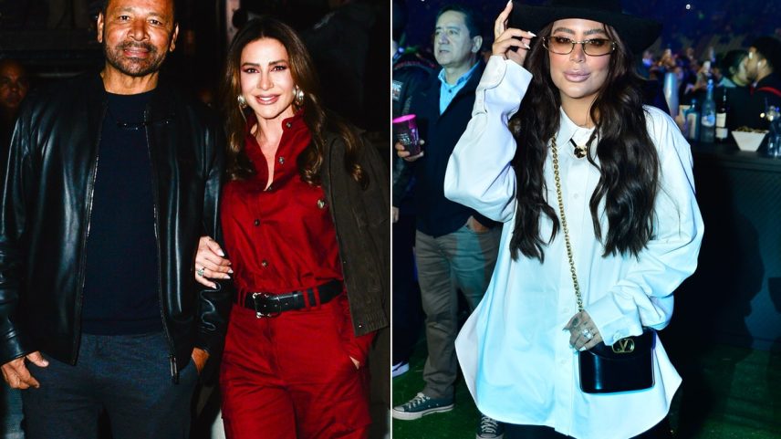 Neymar Pai e Mariane Bernardi vão a show de Henrique e Juliano com Rafaella Santos (Foto: Eduardo Martins/AgNews)