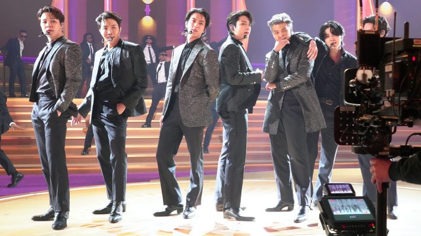 Grupo sul-coreano BTS (Foto: Kevin Mazur/Getty Images)