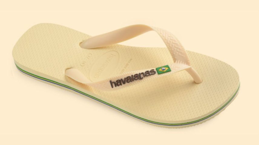 Modelo Brasil Logo na cor creme agora aparece como “Encardida” no site da Havaianas, em resposta ao meme que viralizou nas redes sociais (Foto: Divulgação)