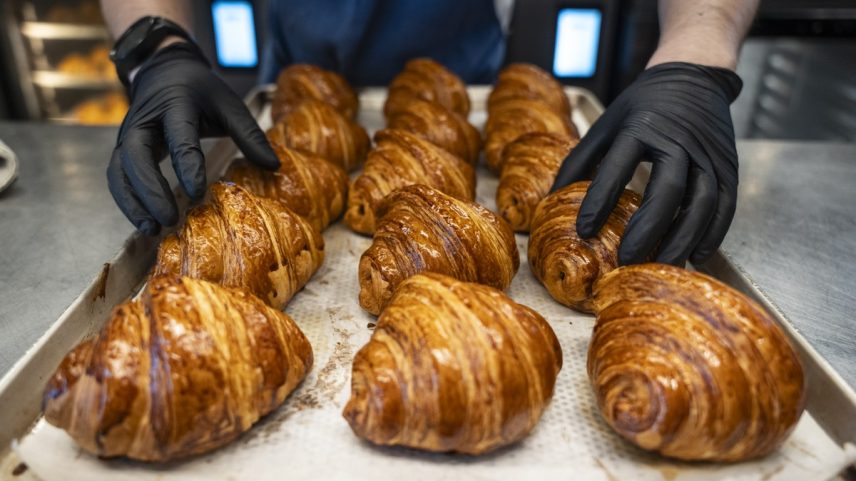 Croissants numa padaria em Hong Kong (Foto: Chan Long Hei/Bloomberg)