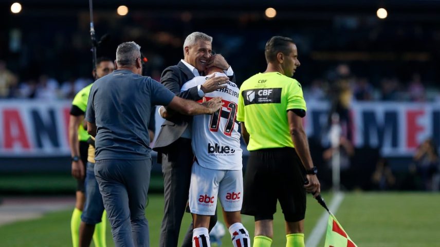 Ferreirinha voltou a marcar pelo São Paulo sob o comando de Hernán Crespo. (Foto: Rubens Chiri/São Paulo FC)