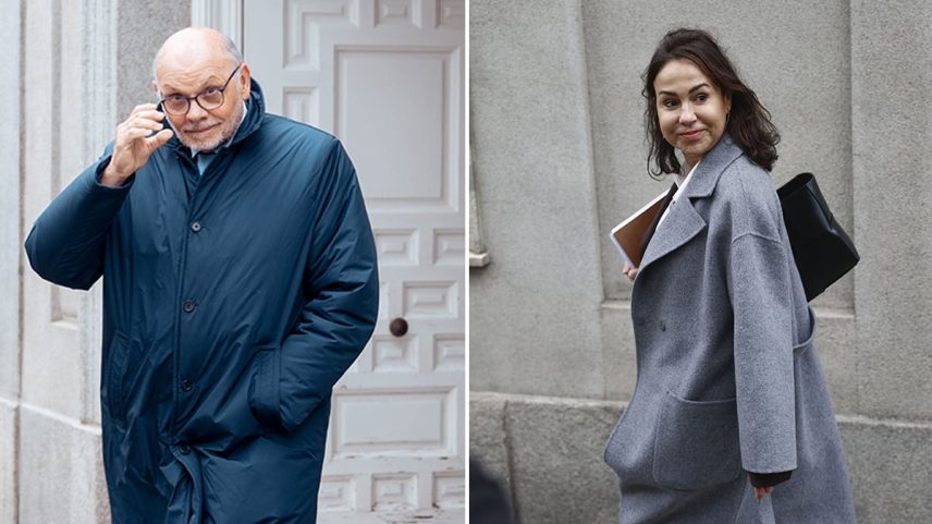 Javier Herrero, ex-diretor geral de Carreteras, e Isabel Pardo de Vera, expresidenta de ADIF, quando acudiram a declarar ao Tribunal Supremo. (Foto: Europa Press/ EFE)