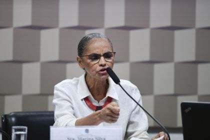 Ministra do Meio Ambiente, Marina Silva, em audiência no Senado. (Foto: Edilson Rodrigues/Agência Senado)