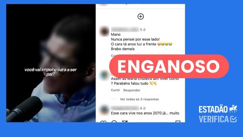 Contrariamente ao que o vídeo defende, dados oficiais mostram que não é incomum homens negarem suas responsabilidades parentais. (Foto: Reprodução/Instagram)