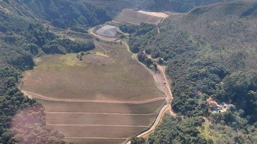 Barragem B-1 da Emicon Mineração e Terraplenagem, em Brumadinho (Foto: ANM)