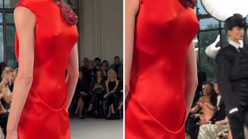 Schiaparelli impressiona com relevo de um corpo em vestido (Foto: Reprodução Instagram)