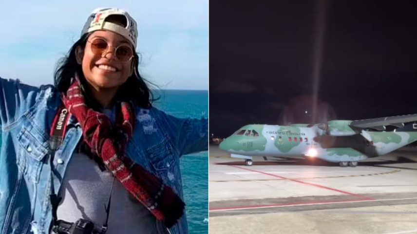 Avião da FAB trouxe corpo da brasileira Juliana Marins, de 26 anos, de São Paulo para o Rio (Foto: Reprodução)
