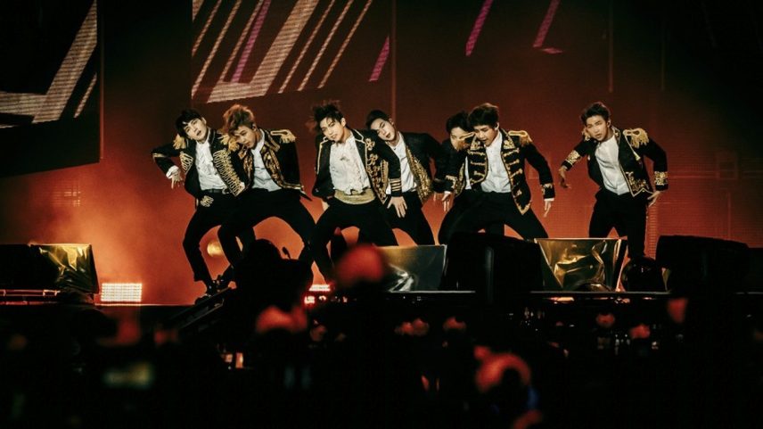 BTS no Citi Field, em Nova York, em 2018 (Foto: Nina Westervelt/The New York Times)