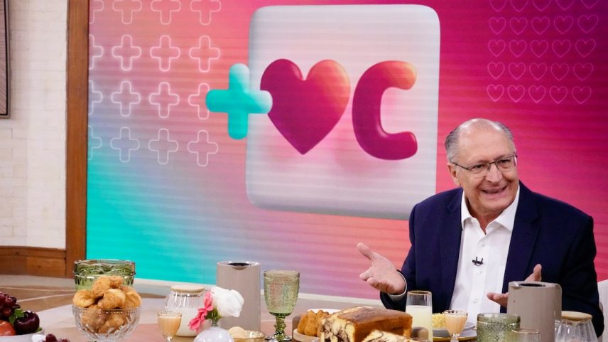 Vice-presidente da República, Geraldo Alckmin, durante participação no programa Mais Você, da TV Globo, em São Paulo (Foto: Cadu Gomes/VPR)