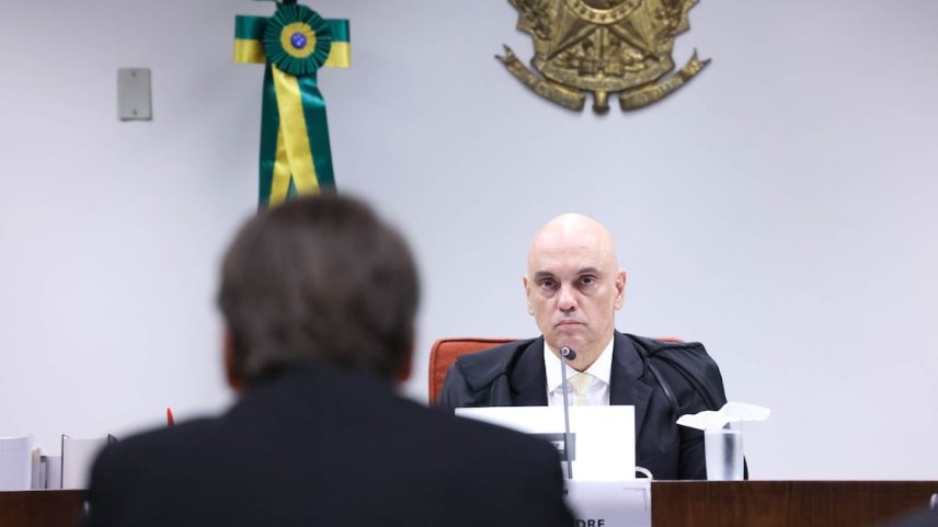 Ministro Alexandre de Moraes durante sessão da Primeira Turma no STF (Foto: Antonio Augusto/STF)