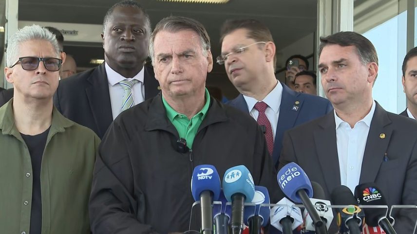 O ex-presidente Jair Bolsonaro durante entrevista no Senado (Foto: Reprodução/TV Globo)