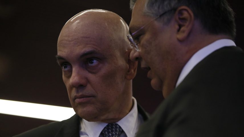 Ministros Alexandre de Moraes e Flávio Dino, do STF (Foto: Cristiano Mariz)