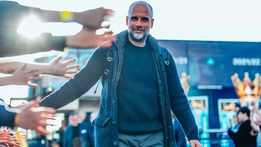 Guardiola vai pausar a carreira após encerramento de seu contrato, em junho de 2027. (Foto: Divulgação/Manchester City)