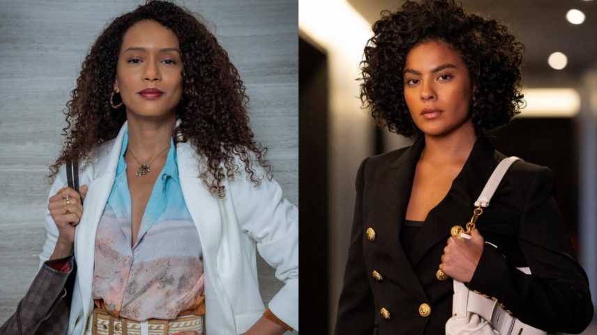 Raquel (Taís Araujo) e Maria de Fátima (Bella Campos) na nova fase de 'Vale Tudo' (Foto: Fábio Rocha/Manoella Mello/TV Globo)