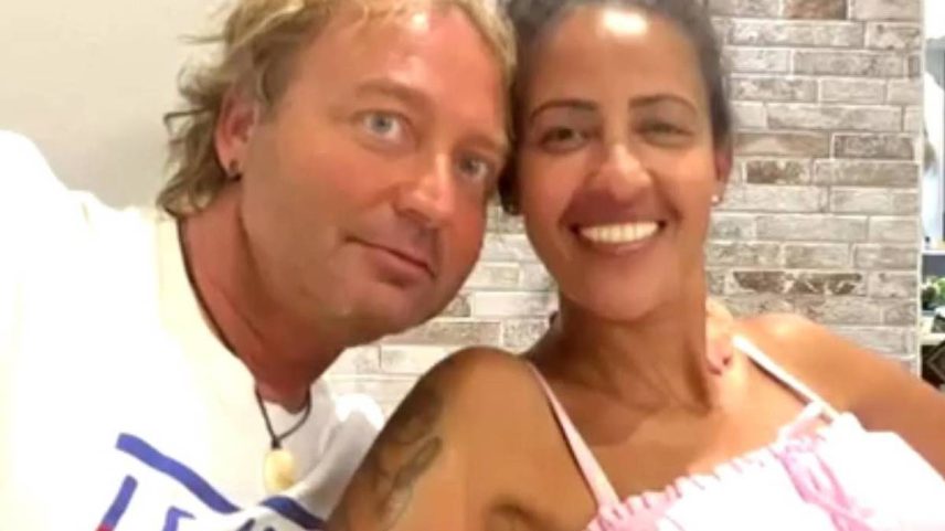 Fabio Ravasio, 52, e sua mulher Adilma Pereira Carneiro, que está presa na Itália, acusada de planejar a morte dele (Foto: Reprodução SBT)