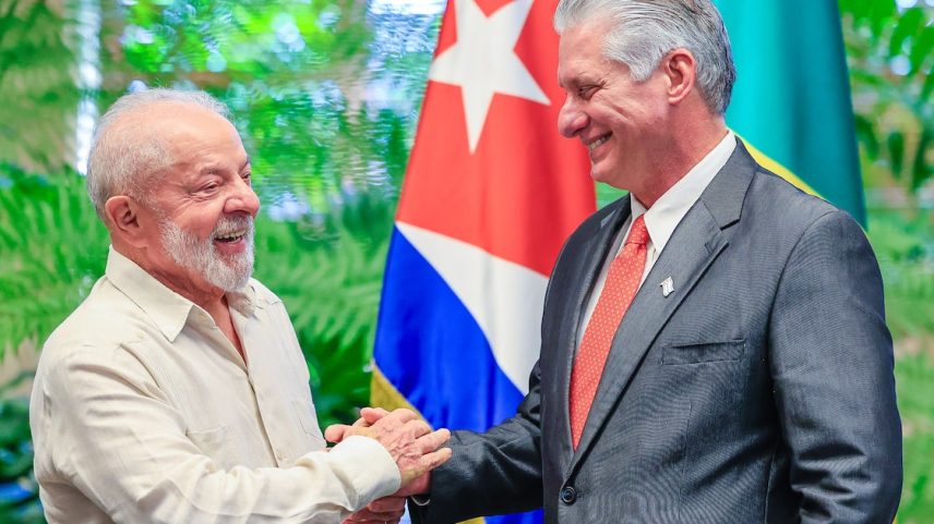 Lula com Miguel Díaz-Canel, no Palácio da Revolução, em Havana, em setembro de 2023 (Foto: Ricardo Stuckert / PR)