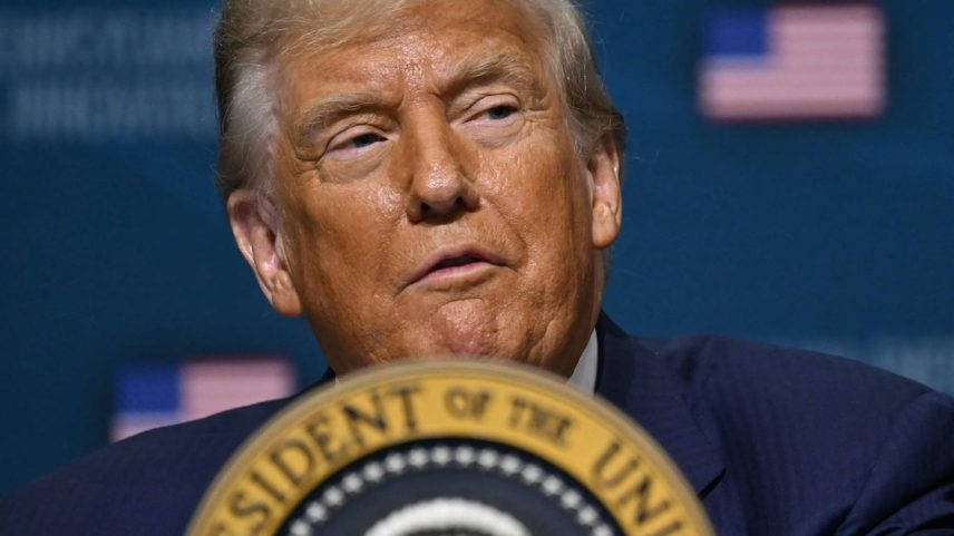 O presidente dos Estados Unidos, Donald Trump, participa de um evento em Pittsburgh, Pensilvânia (Foto: Andrew Caballero-reynolds/AFP)