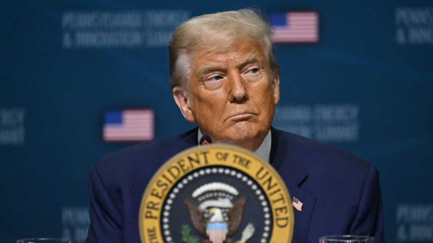 O presidente dos EUA, Donald Trump, em evento sobre energia na Pensilvânia (Foto: ANDREW CABALLERO-REYNOLDS / AFP)