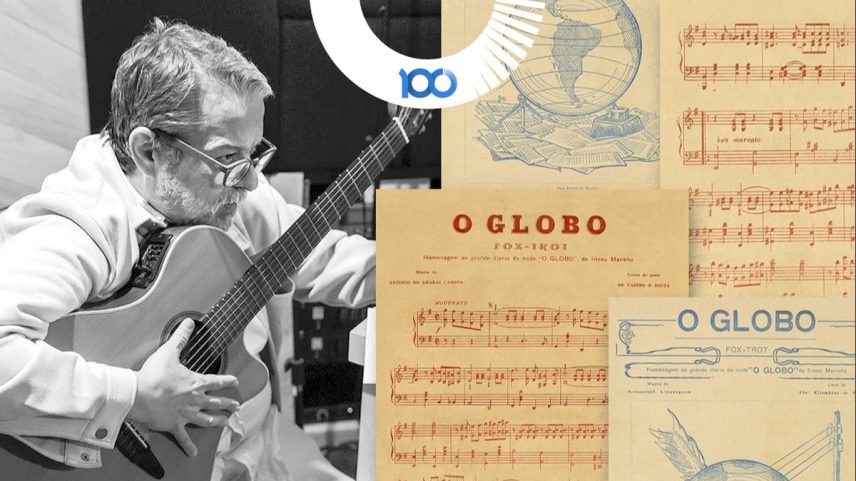 Maestro Luís Filipe de Lima com as notas da canção de 1925 (Foto: Cícero Rodrigues)