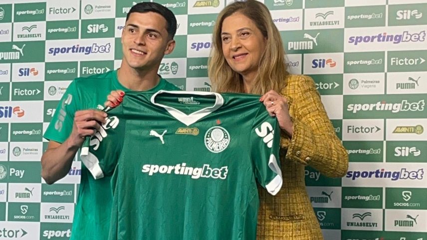 Ramón Sosa foi apresentado como novo reforço do Palmeiras (Foto: Flavio Latif/UOL)