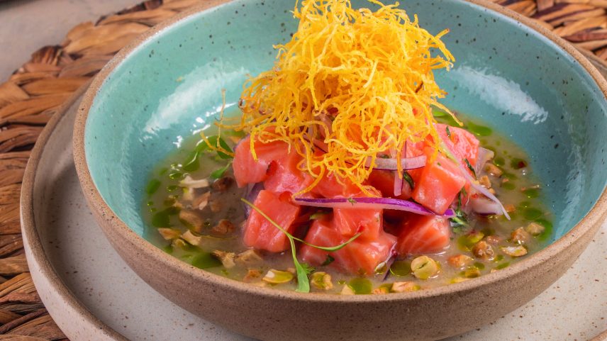 Ceviche preparado pelo chef peruano Marco Espinoza, autor do livro 'Manual do Ceviche' (Foto: Tomas Rangel/Divulgação)