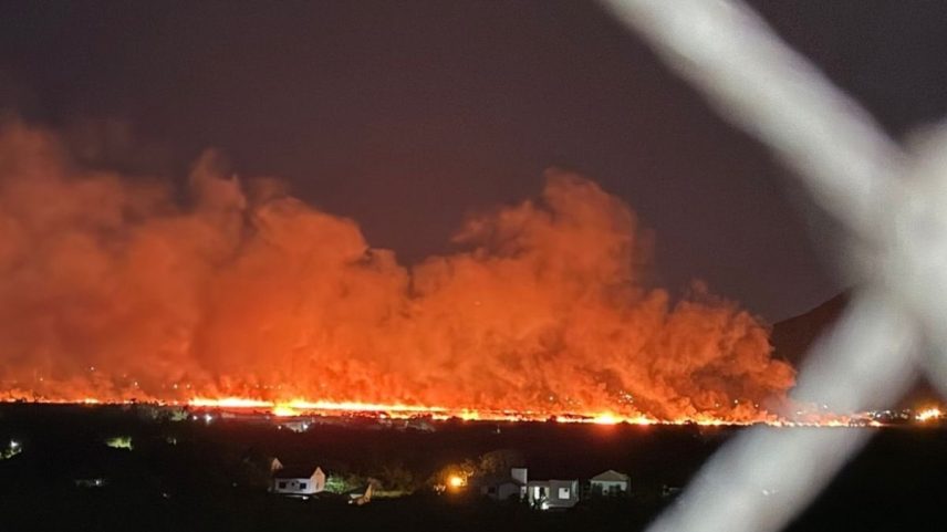 Incêndio em área de mata em Vargem Grande (Foto: Reprodução)