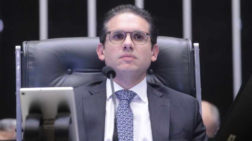 O presidente da Câmara, Hugo Motta, durante votação da urgência para projeto que derruba o decreto de aumento do IOF - 16/06/2025 (Foto: Bruno Spada/Câmara dos Deputados/Divulgação)