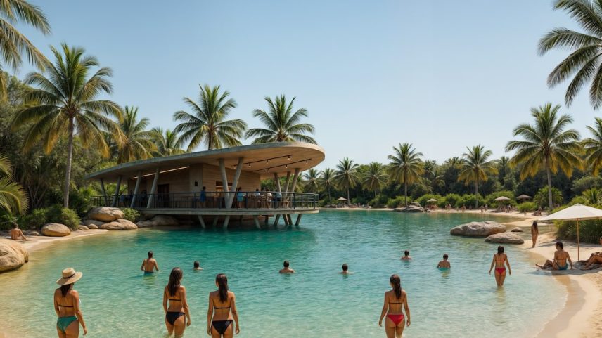 O empresário João Gondim (esq.), o cantor Zezé Di Camargo e Jefferson Oliveira, sócio-diretor da Gran Vellas, que estão juntos em negócio imobiliário em Jericoacoara (Foto: Divulgação/Granvellas/Luiz Fernando Mendes)
