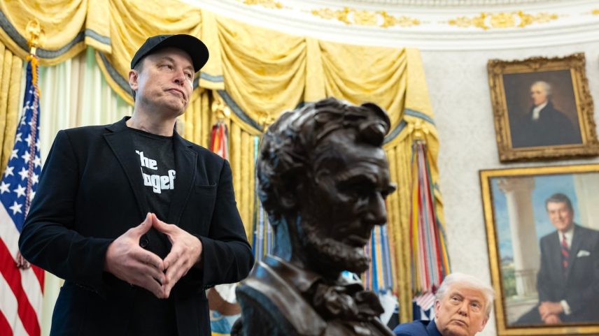 El empresario Elon Musk y el presidente de EE UU, Donald Trump, en el Despacho Oval, el pasado 30 de mayo. (Foto: Tom Brenner (The Washington Post/Getty Images))