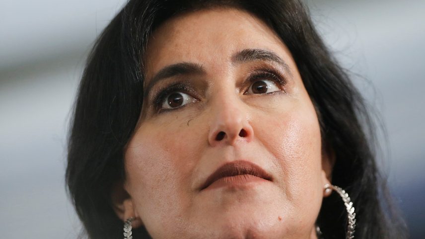 A senadora Simone Tebet, atual ministra do Planejamento, participa de reunião em Brasília (Foto: REUTERS/Adriano Machado)