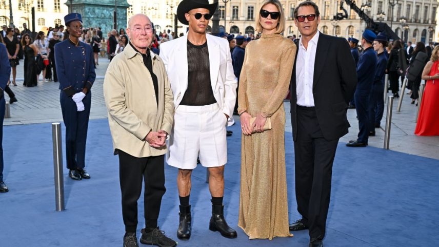 David Geffen, Donovan Michaels, Lady Jemma Mornington e Arpad Busson no Vogue World: Paris 2024. (Foto: Stephane Cardinale - Corbis/Corbis via Getty Images)