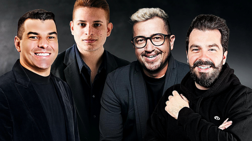 Léo Neves, Gledson Nunes, Dnryas e Daniel Regueira: executivos responsáveis pelos eventos Vira Brasil e Vira Brasil USA (Foto: Nunes Entretenimento/Divulgação)