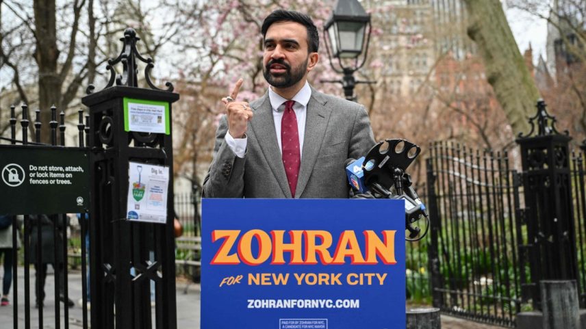 O democrata Zohran Mamdani, candidato à prefeitura de Nova York (Foto: Angela Weiss/AFP)