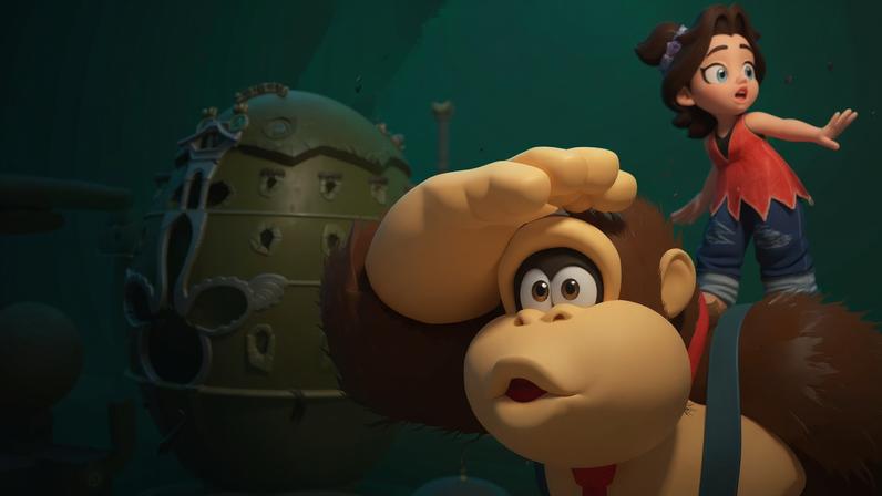 A screenshot from the video game Donkey Kong Bananza.
