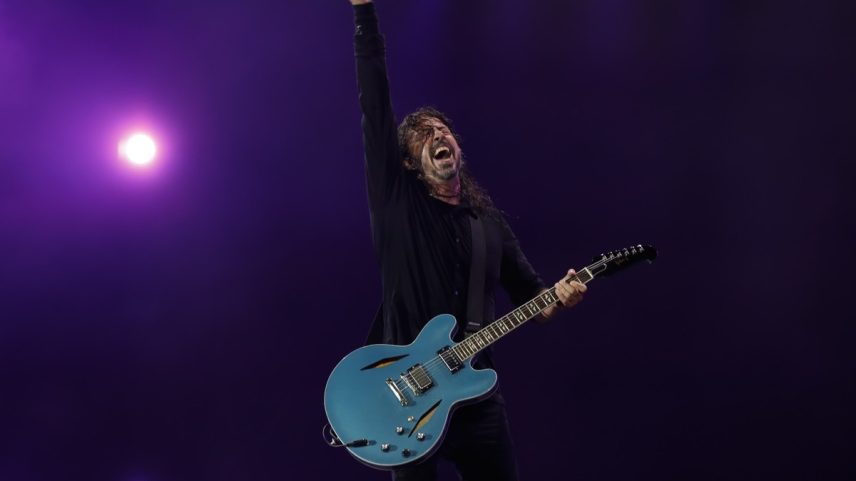 Dave Grohl e o Foo Fighters no The Town (Foto: Edilson Dantas / O Globo)