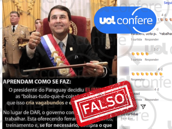 Governo paraguaio não cancelou programa semelhante ao Bolsa Família (Foto: Reprodução/Instagram)