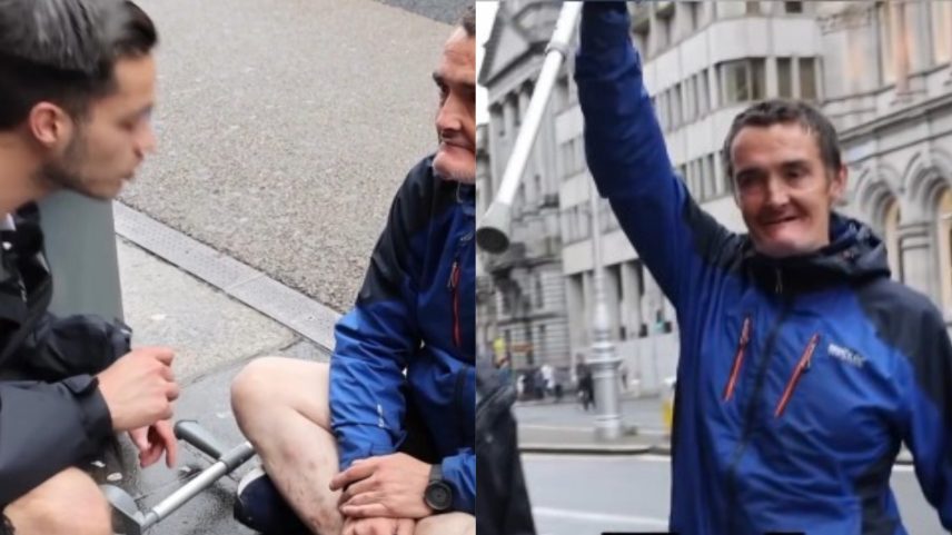 O evangelista Lucas Sandoval orou pelo homem que não podia andar. (Foto: Reprodução/Instagram/Lucas Sandoval)