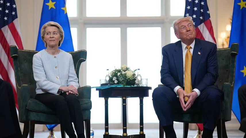 Desde que o acordo foi anunciado, as críticas à chefe da Comissão Europeia, Ursula von der Leyen, aumentaram. (Foto: Getty Images)