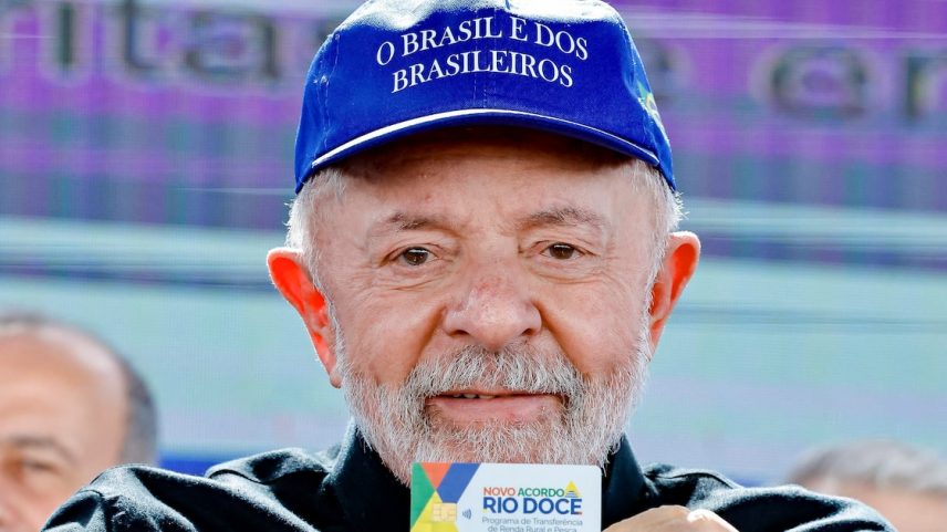 Lula durante a cerimônia de apresentação dos avanços do Novo Acordo Rio Doce no Espírito Santo, no Parque de Exposições de Linhares (Foto: Ricardo Stuckert/PR)