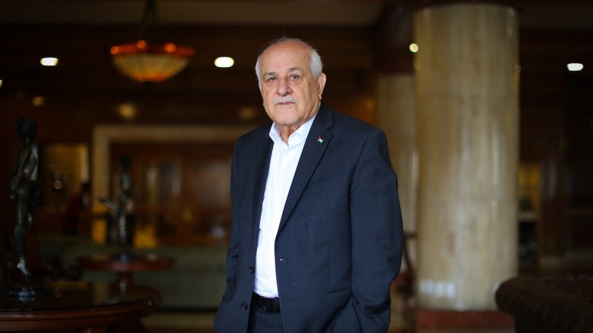 Riyad Mansour, em Bogotá, no dia 16 de julho de 2025. (Foto: ANDRÉS GALEANO)