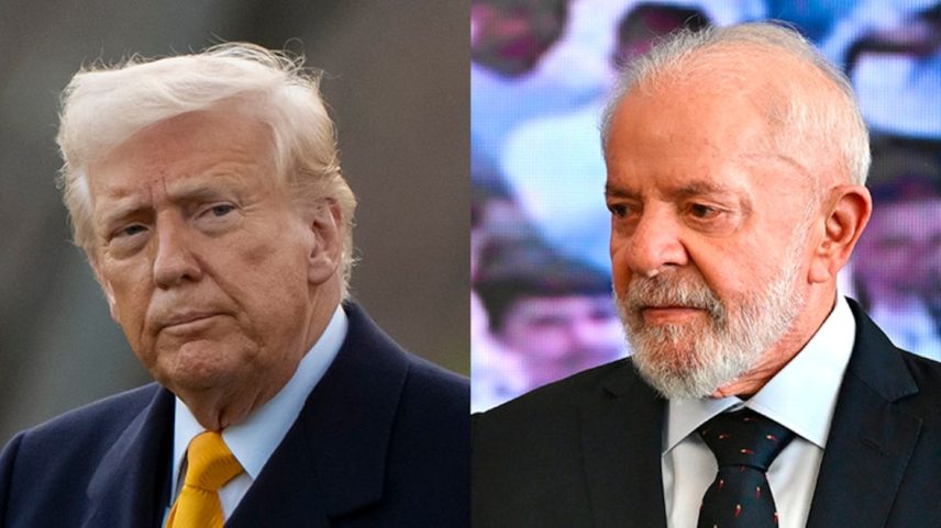 O presidente Lula e o presidente dos EUA Donald Trump se enfrentam sobre a taxação de produtos brasileiros. (Foto: Alex Brandon/AP; Evaristo Sá/AP)