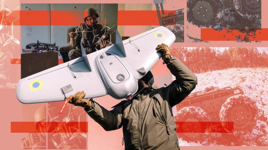 Conflito na Ucrânia tornou-se campo de testes para o uso da IA no âmbito da segurança e da defesa (Foto: Editoria de Arte)