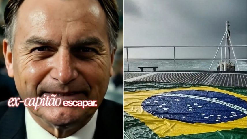 Vídeo criado por IA divulgado pelo PT mostra Bolsonaro como 'ex-capitão' que tenta afundar navio (Foto: Reprodução/Redes sociais)