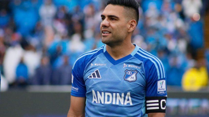 Falcao García durante o jogo Millonarios e Boyacá Chicó, em 25 de maio de 2025 (Foto: Jorge Londono/Getty Images)