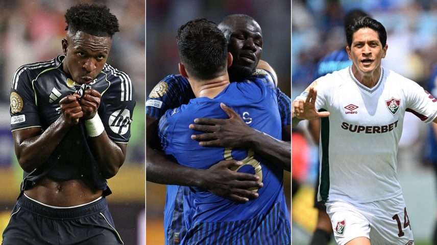 Vinicius Junior, Koulibaly e Germán Cano, destaques de Real Madrid, Al Hilal e Fluminense na Copa de Clubes (Foto: AFP)