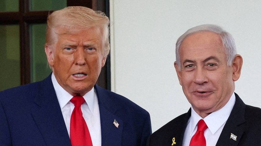 Donald Trump recebe Binyamin Netanyahu em visita à Casa Branca em abril (Foto: Leah Millis/Reuters)