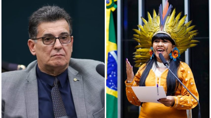 CÂMARA - Os deputados Coronel Meira e Célia Xakriabá (Foto: Reprodução)