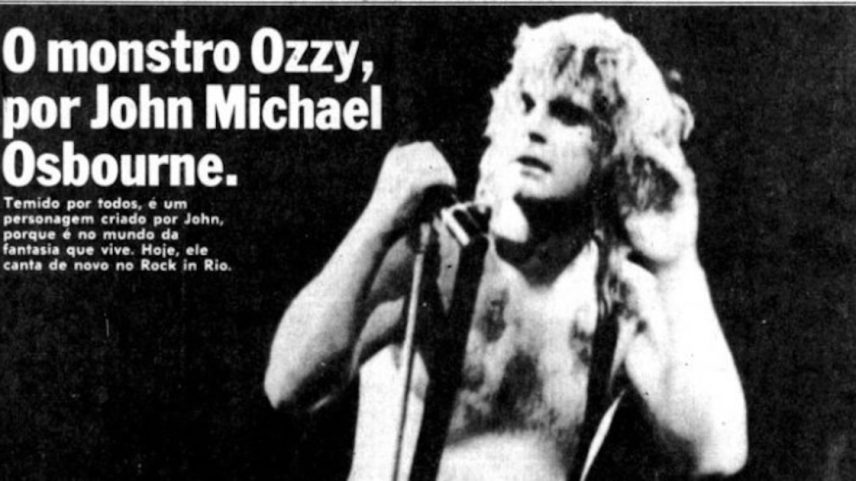 Entrevista exclusiva de Ozzy Osbourne no Jornal da Tarde de 19 de janeiro de 1985. (Foto: Acervo Estadão)