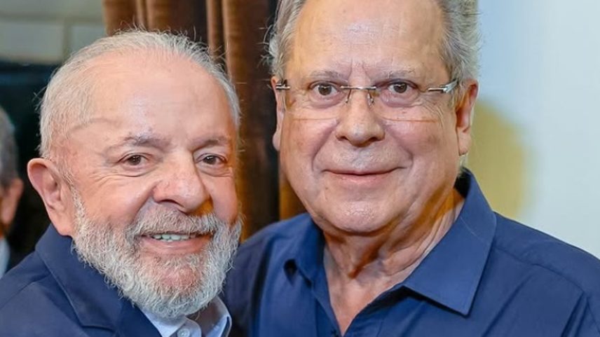 O presidente Lula e o ex-ministro José Dirceu (Foto: Reprodução)
